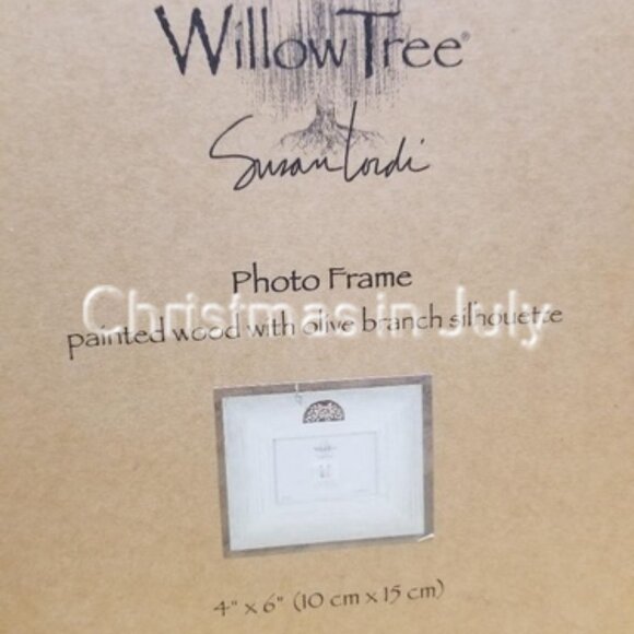 Willow Tree Susan Lordi Photo Frame Painted Wood Olive Branch Silhouette #26410 - Picture 3 of 5
